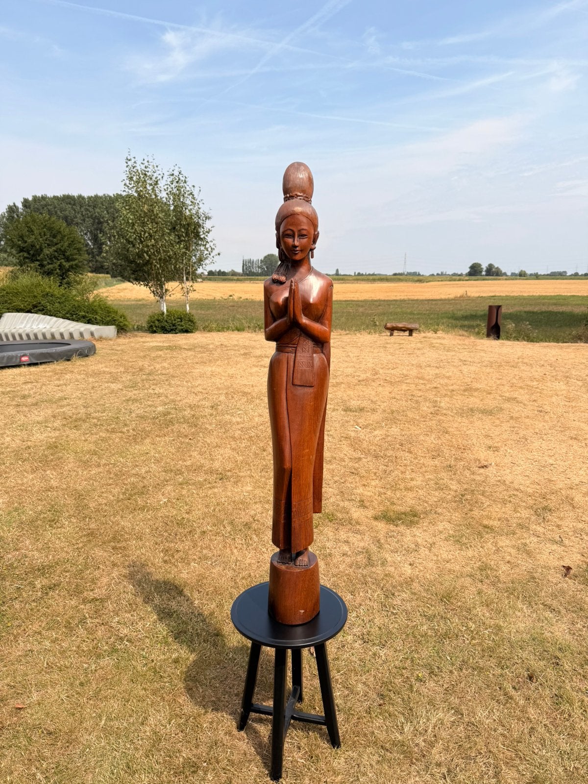 Vintage Sawadee beeld hout, Antiek en Kunst, Antiek | Religieuze voorwerpen, Ophalen