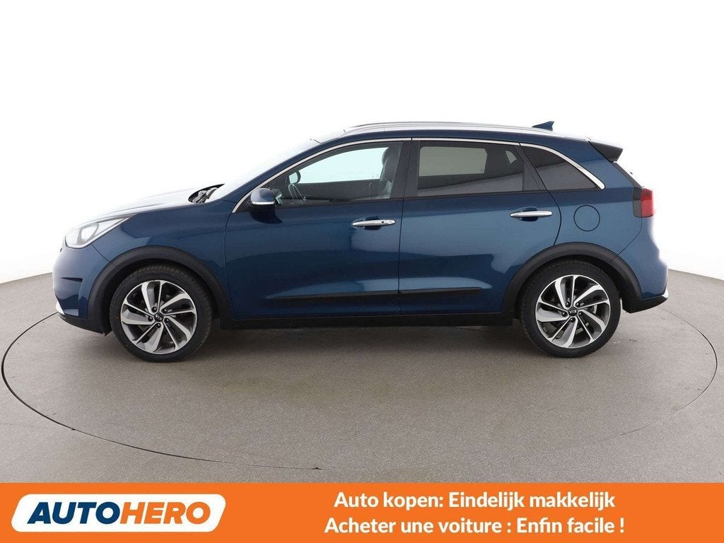Kia Niro 1.6 Hybrid Vision (bj 2017, automaat), Auto's, Gebruikt, Zwart, 1580 cc, Blauw