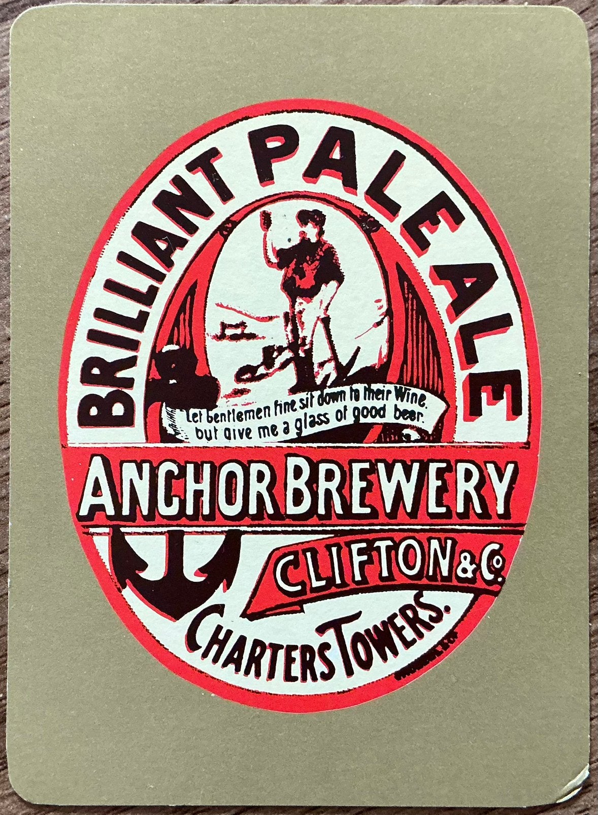 Speelkaart BRILLIANT PALE ALE/ANCHOR BREWERY, Ophalen of Verzenden, Zo goed als nieuw, Speelkaart(en)