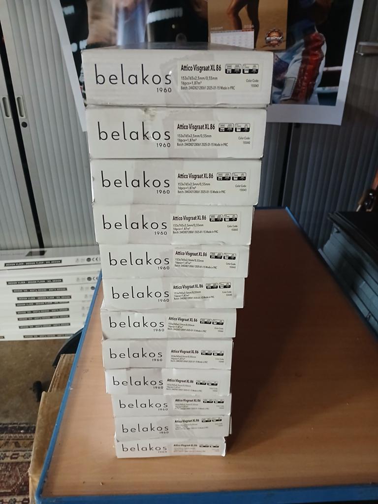 Pvc stroken restpartij Ballakos Attiko 24.3m2 licht eiken, Ophalen