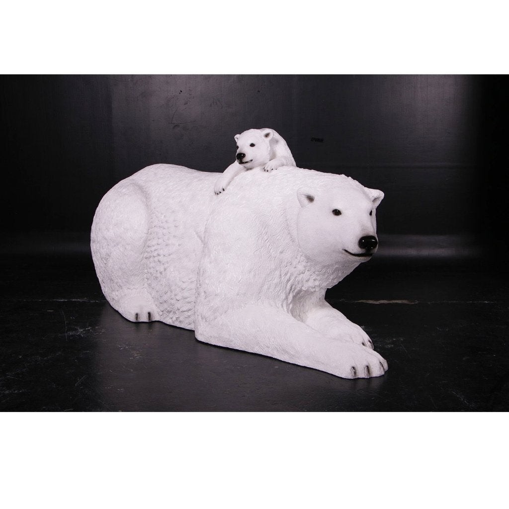 Polar Bear beeld met jong – IJsbeer Hoogte 190 cm, Verzamelen, Ophalen, Nieuw