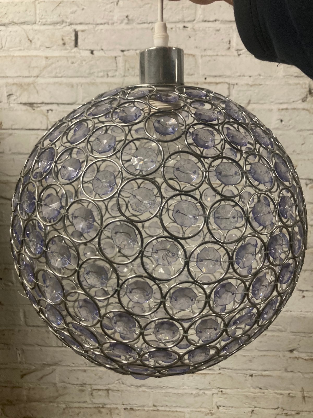 Lampe suspendue avec réflexion de la lumière atmosphérique, Autres styles, Suspension, Comme neuf, Verre