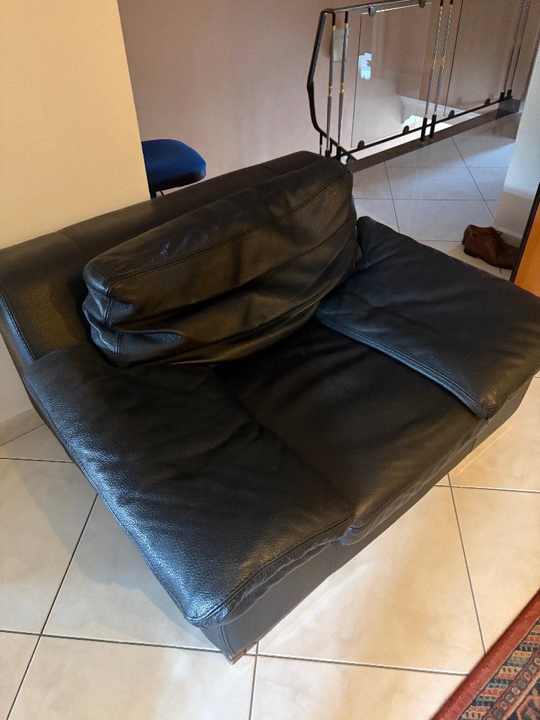 Canapé cuire véritable, Maison & Meubles, Enlèvement, Utilisé, Une personne
