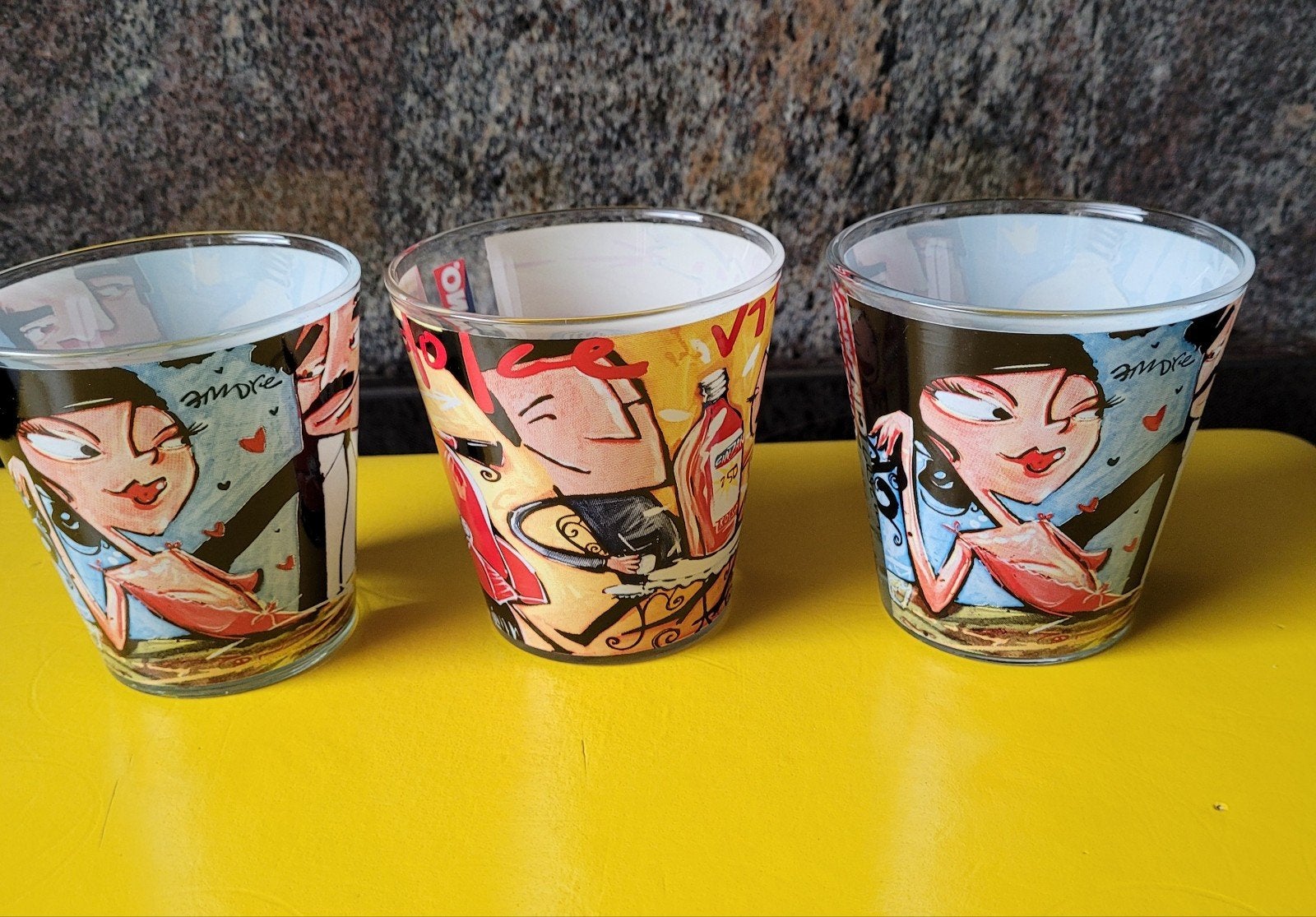 3 Vintage CinZano glazen...als nieuw, Verzamelen, Ophalen of Verzenden