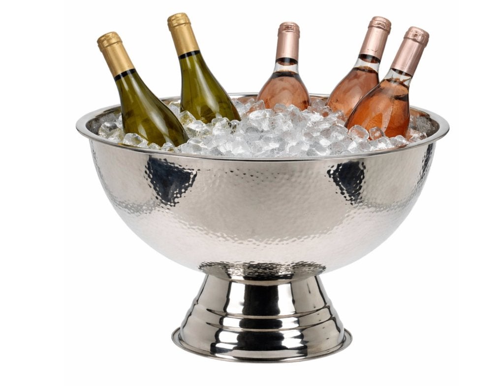 Champagnekoeler - wijnkoeler - ijsemmer, Huis en Inrichting, Flessenkoeler, Ophalen, Zo goed als nieuw, Zilver