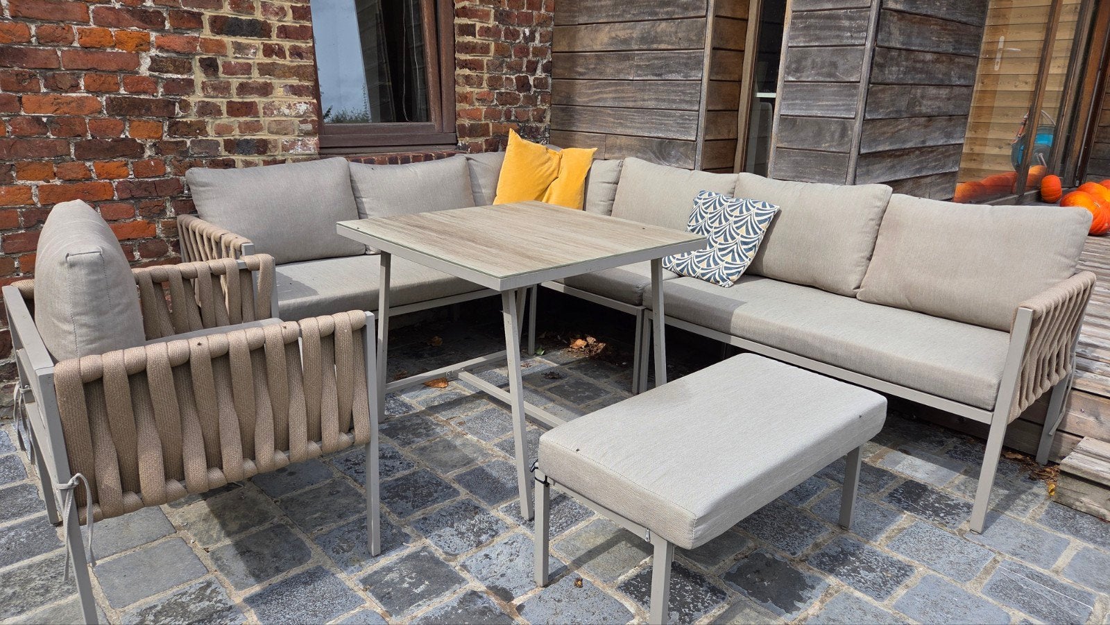Salon de jardin, Jardin & Terrasse, Enlèvement, Comme neuf, 8 places, Salons de jardin