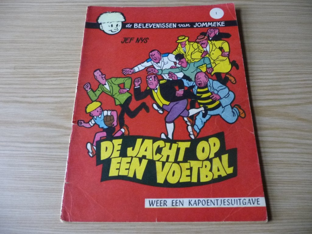 Jommeke - 1. De jacht op een voetbal (002) 1966   € 14, Boeken, Gelezen, Eén stripboek, Jef Nys., Ophalen of Verzenden
