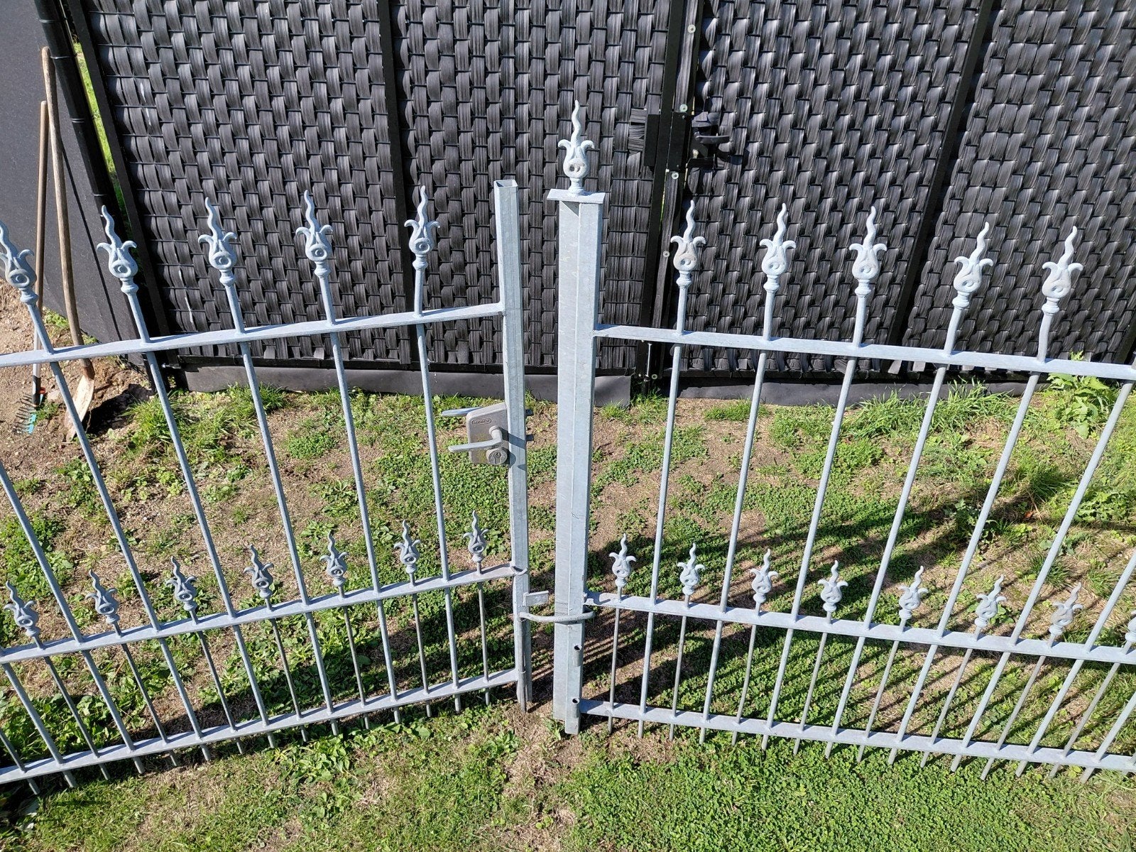 smeedijzeren dubbele poort 3,50m, Ophalen, Met poort, Gebruikt, Sierhekwerk