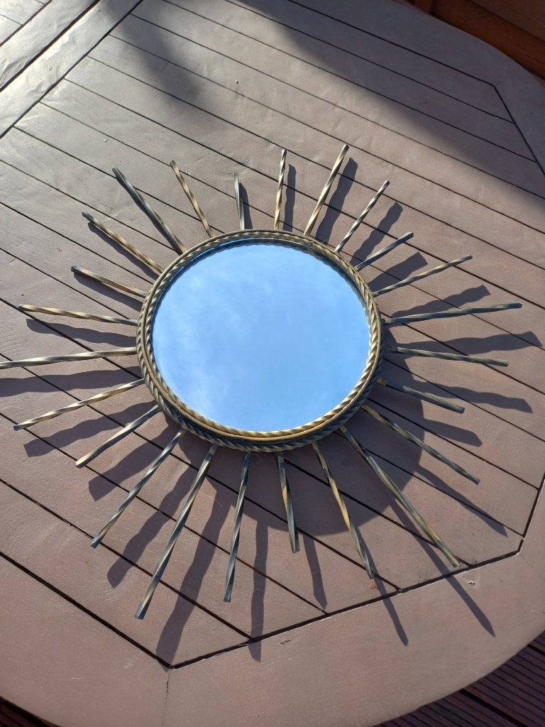 vintage miroir soleil fer forgé, Enlèvement
