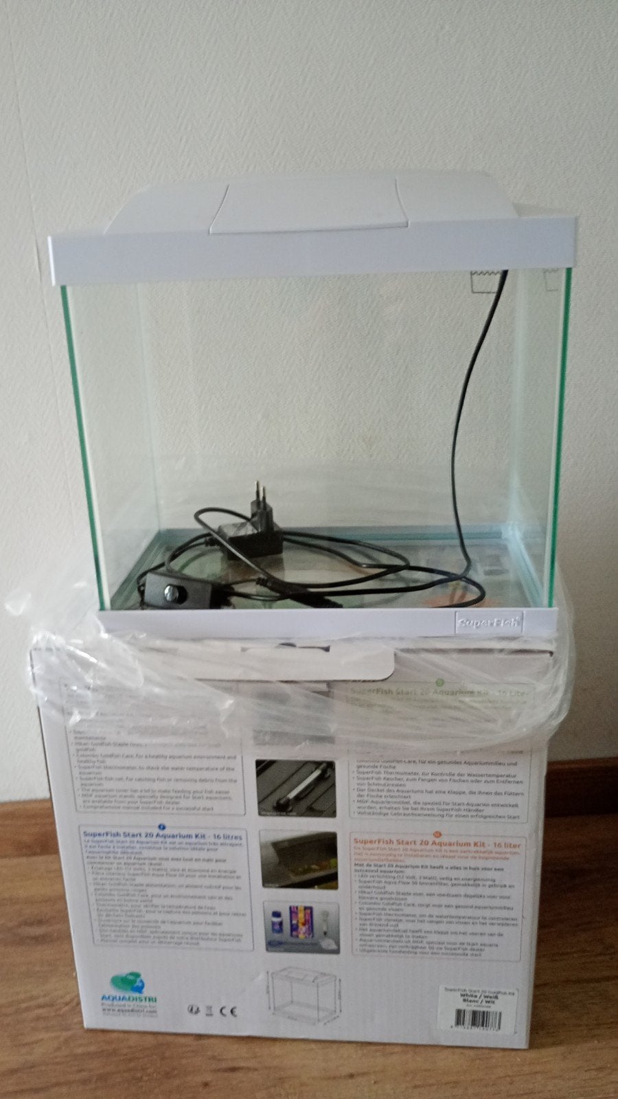 Aquarium superfish start20 wit, Dieren en Toebehoren, Ophalen, Verwarming, Filter, Superfish