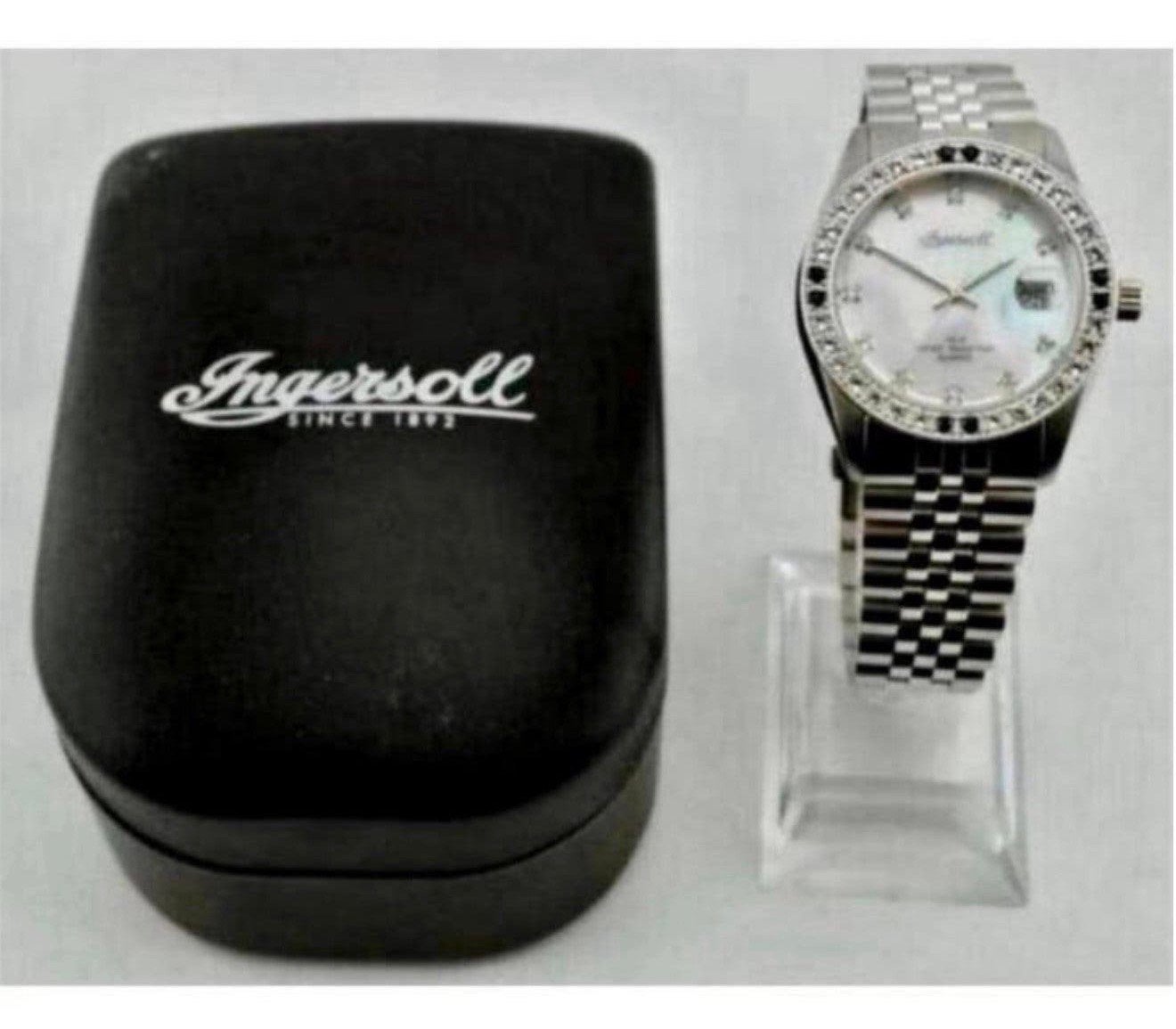 Ingersoll swiss-made Heren Horloge IN34126G + diamantjes, Ophalen of Verzenden