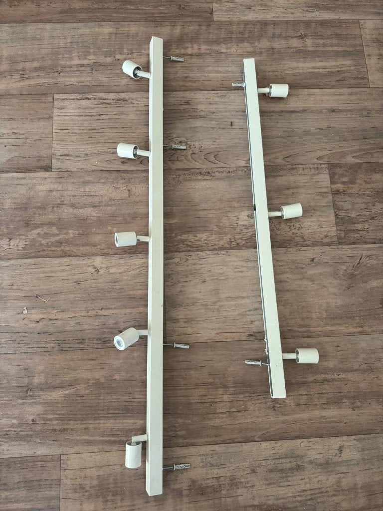 Plafonnier LED IKEA BÄVE (rails) - 5 pièces - 3/5 spots, Autres culots, Blanc, Source lumineuse incluse, Moderne