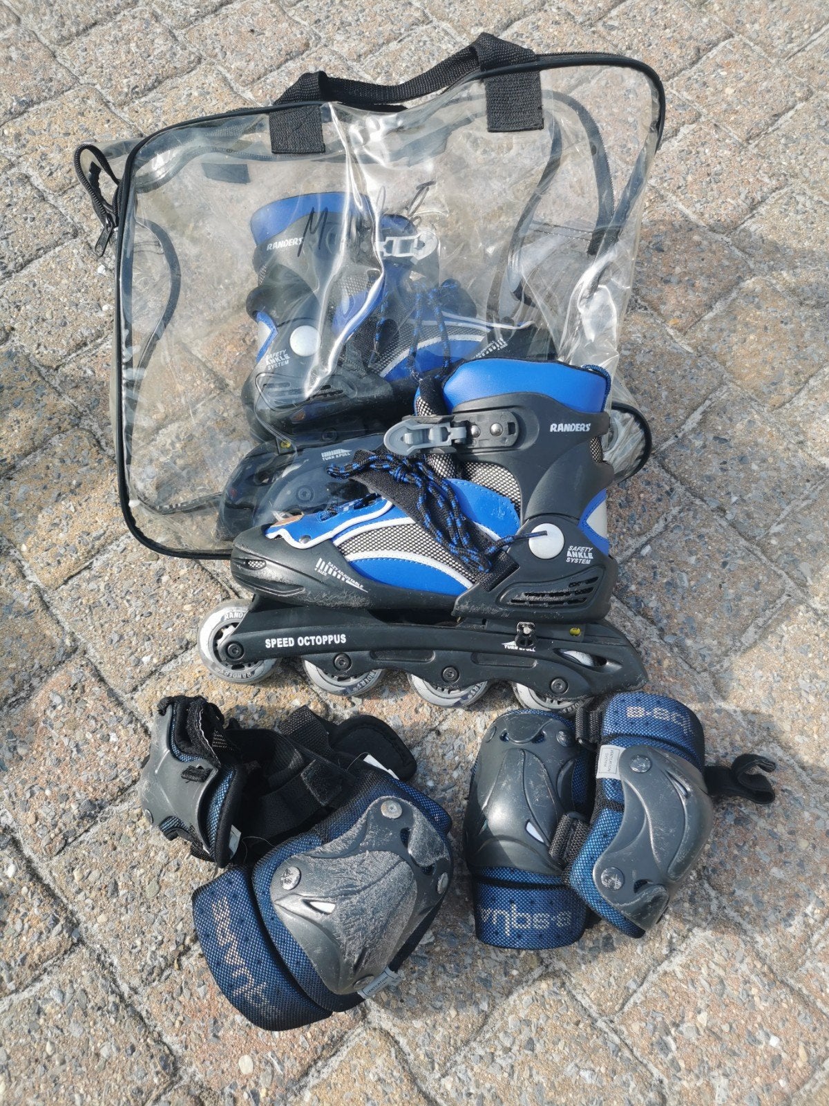 2 Paar Inline-skates voor kinderen + 2 keer valbescherming, Ophalen, Verstelbaar, Kinderen