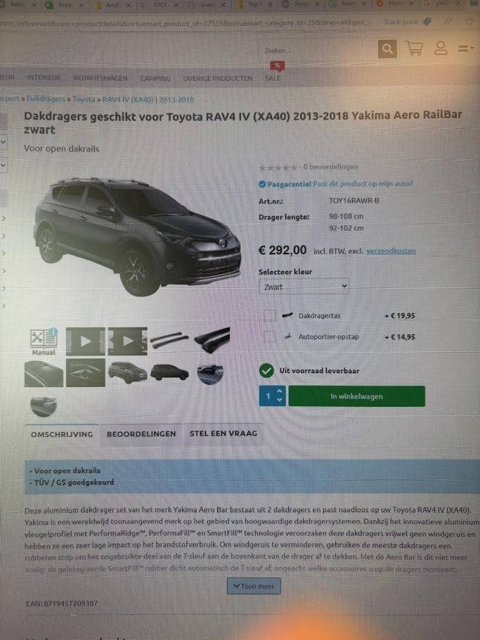 Nieuwe dakdragers voor Toyota RAV4 2013-2018, Ophalen of Verzenden, Nieuw