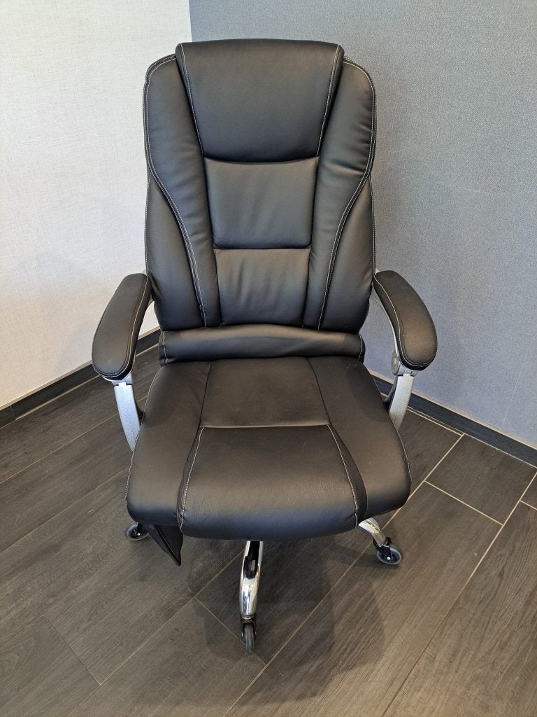 Lederen bureaustoel met massagefunctie, Maison & Meubles, Comme neuf, Enlèvement, Chaise de bureau, Ergonomique