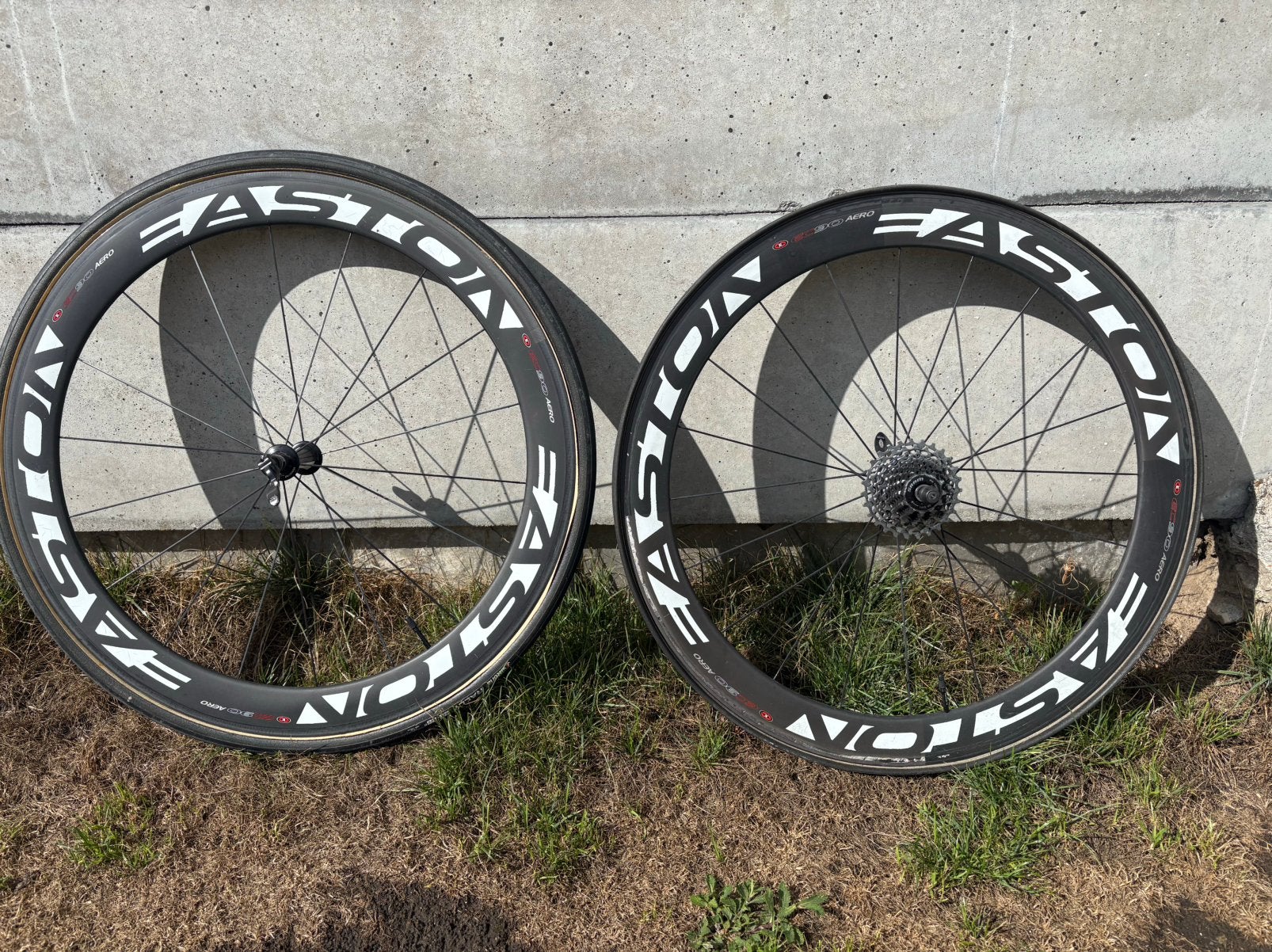 Easton EC90 aero wielset (velgrem), Ophalen, Gebruikt, Band, Racefiets