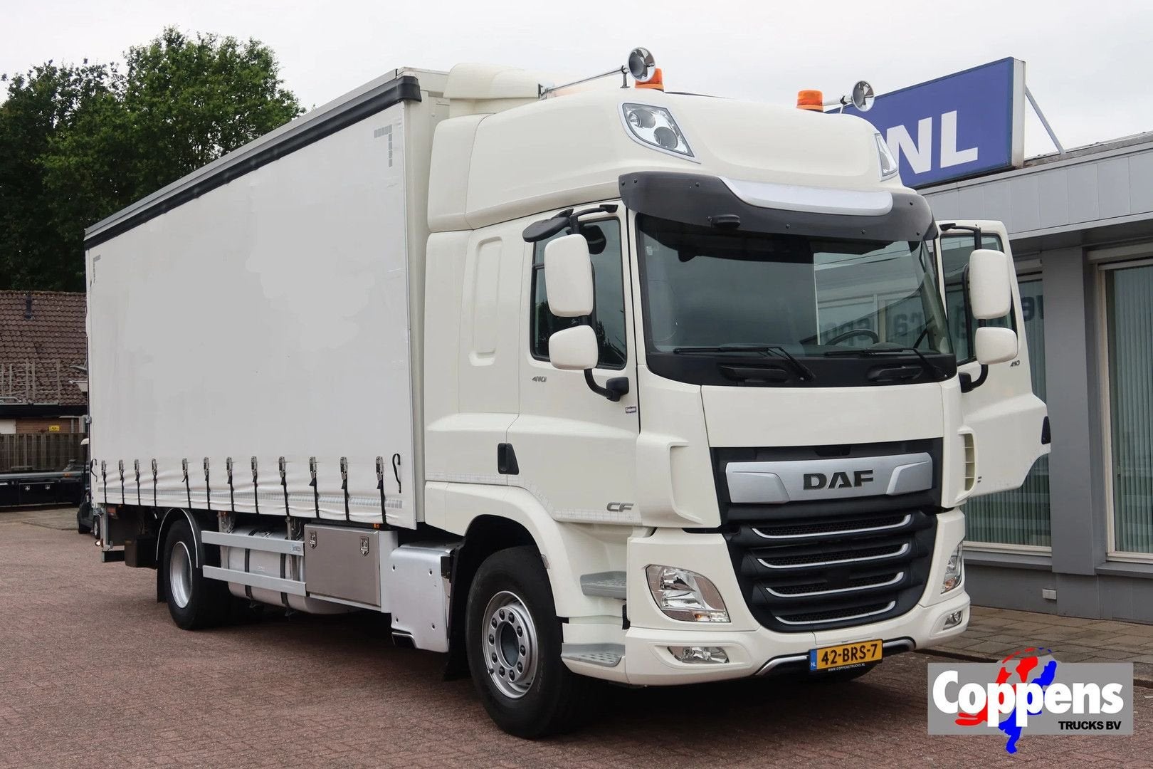 DAF CF 410 Schuifzeil + Dhollandia klep 2500 kg, Automaat, Wit, Bedrijf, Diesel