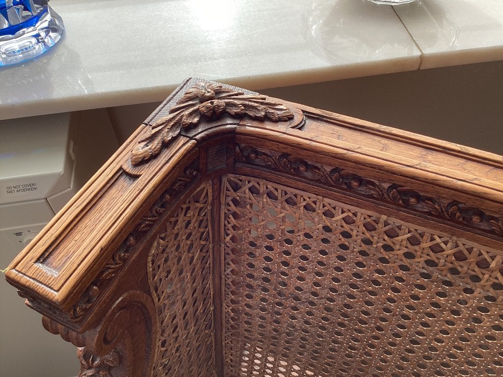 2 antieke gebeeldhouwde eiken fauteuils, Antiek en Kunst, Ophalen