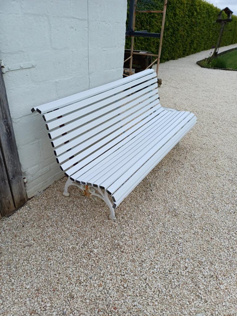banc de jardin, banc de jardin ondulé, vintage, Enlèvement, Bois