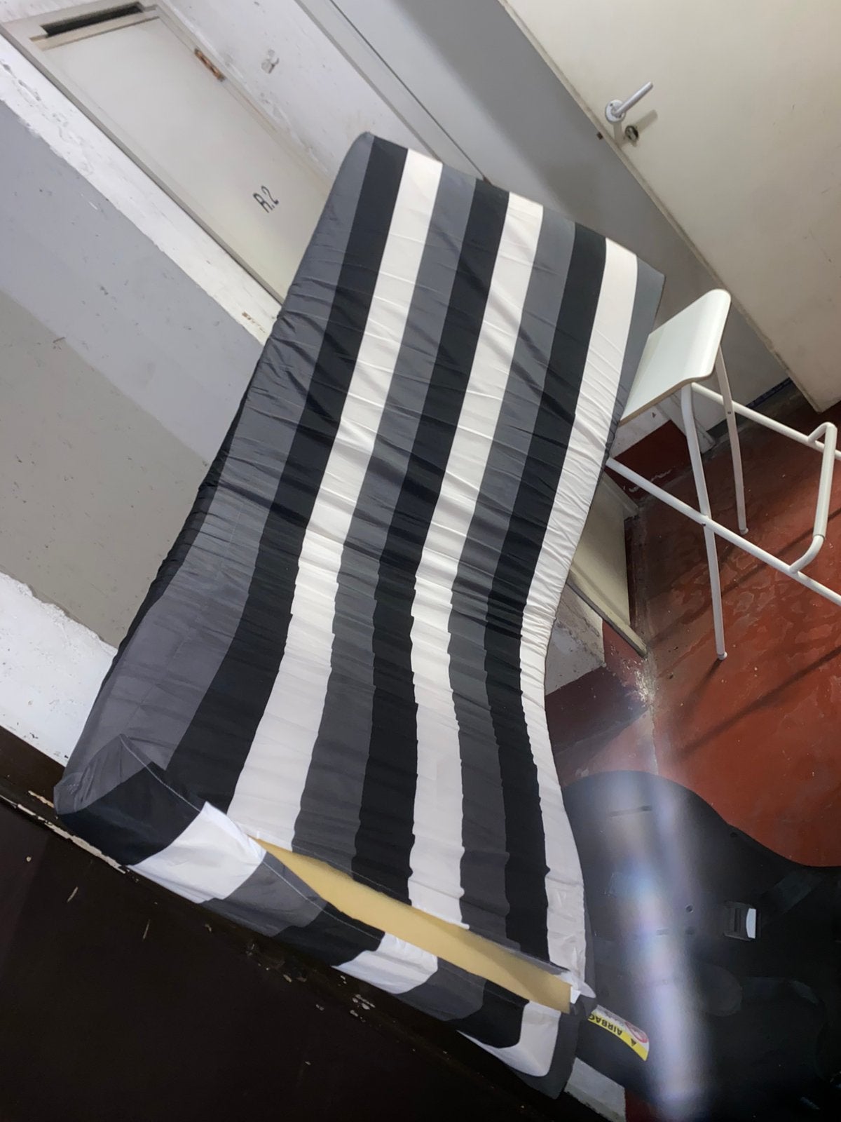 Matras gratis zwart wit 190*80*5, Ophalen, Gebruikt, Eenpersoons, 190 cm of minder