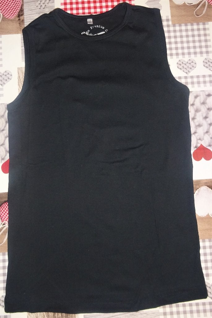 158/164 13/14 t-shirt tanktop Actual Basic tanktop zwart, Ophalen of Verzenden, Zo goed als nieuw, Jongen, Shirt of Longsleeve