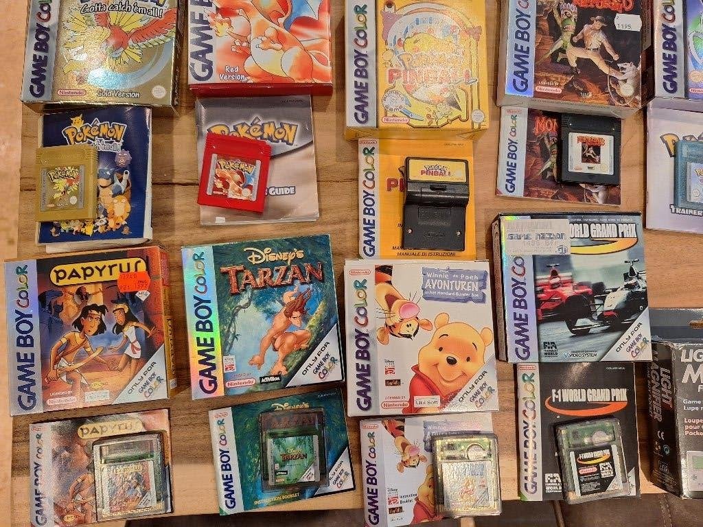 Gameboy color console met games ( pokemon,...., Games en Spelcomputers, Ophalen of Verzenden, Zo goed als nieuw, Game Boy Color