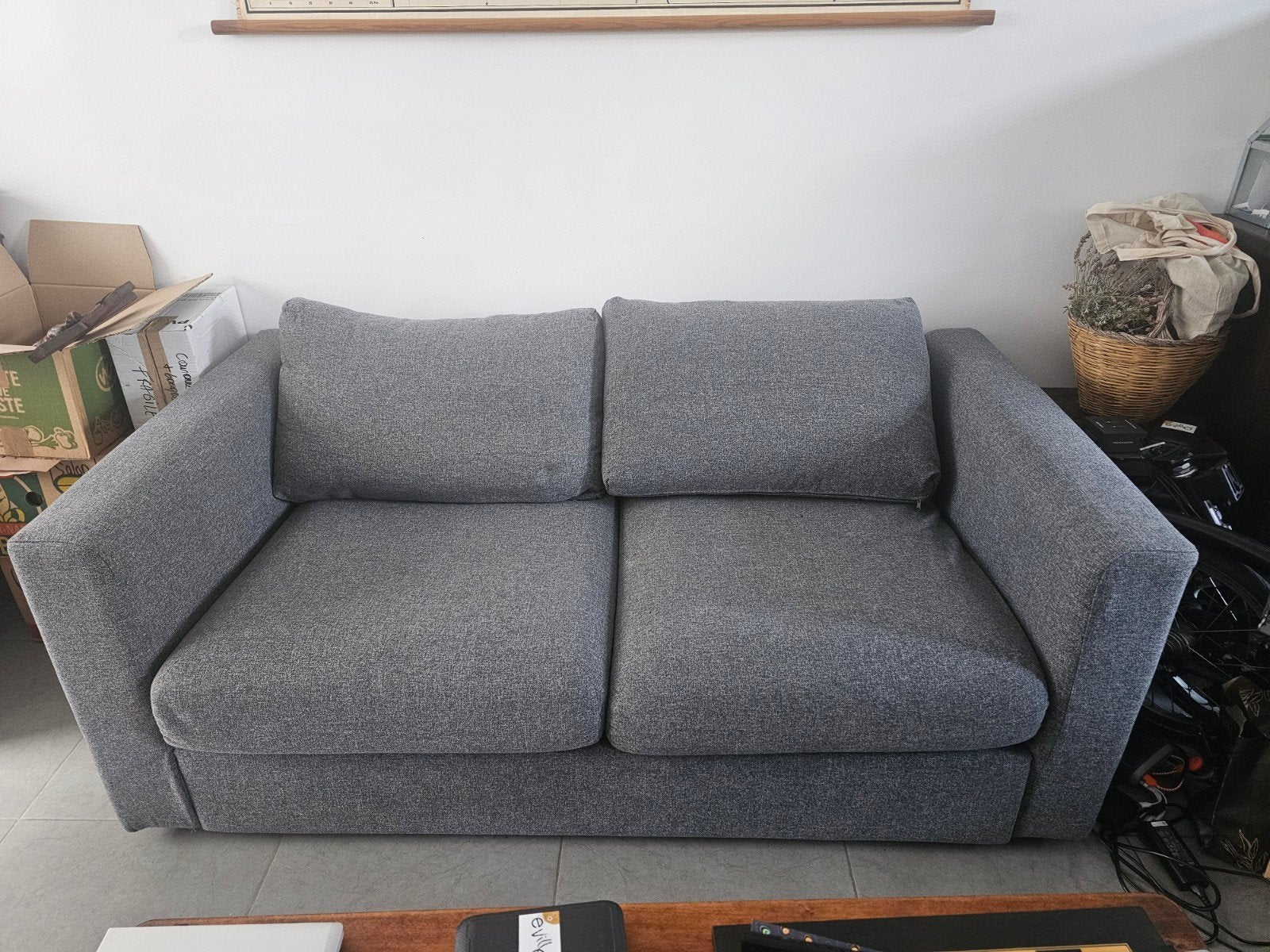 Canapé Ikea Vimle comme neuf, Huis en Inrichting, Ophalen, Tweepersoons, Zo goed als nieuw, Rechte bank