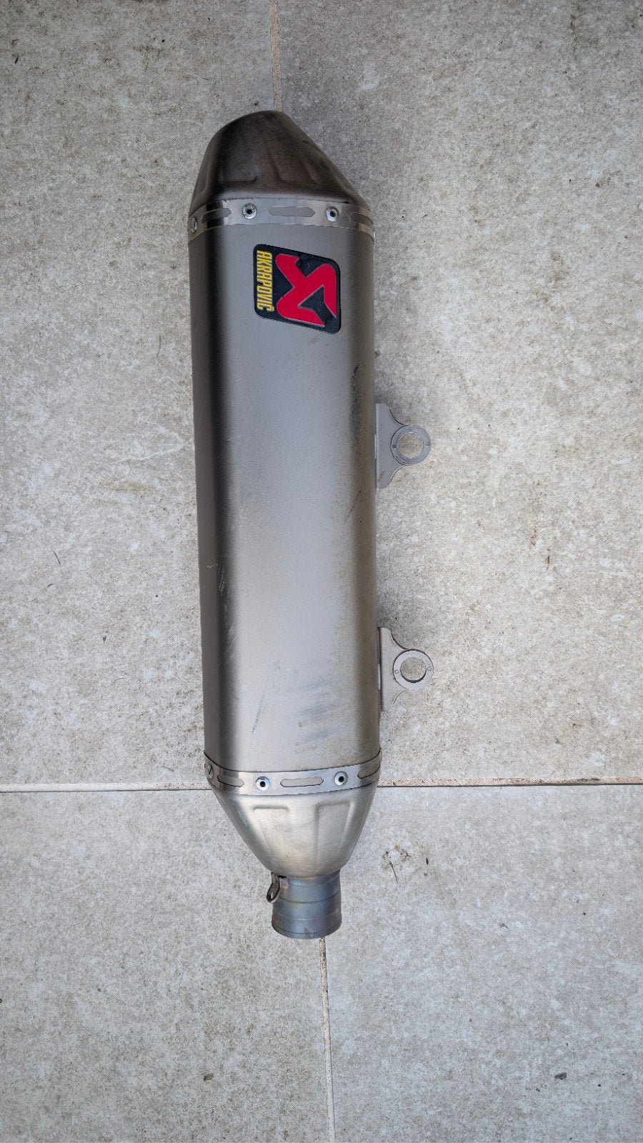 Titanium Akrapovic uitlaatlijn KTM Exc 2012-2016, Motoren, Ophalen, Gebruikt