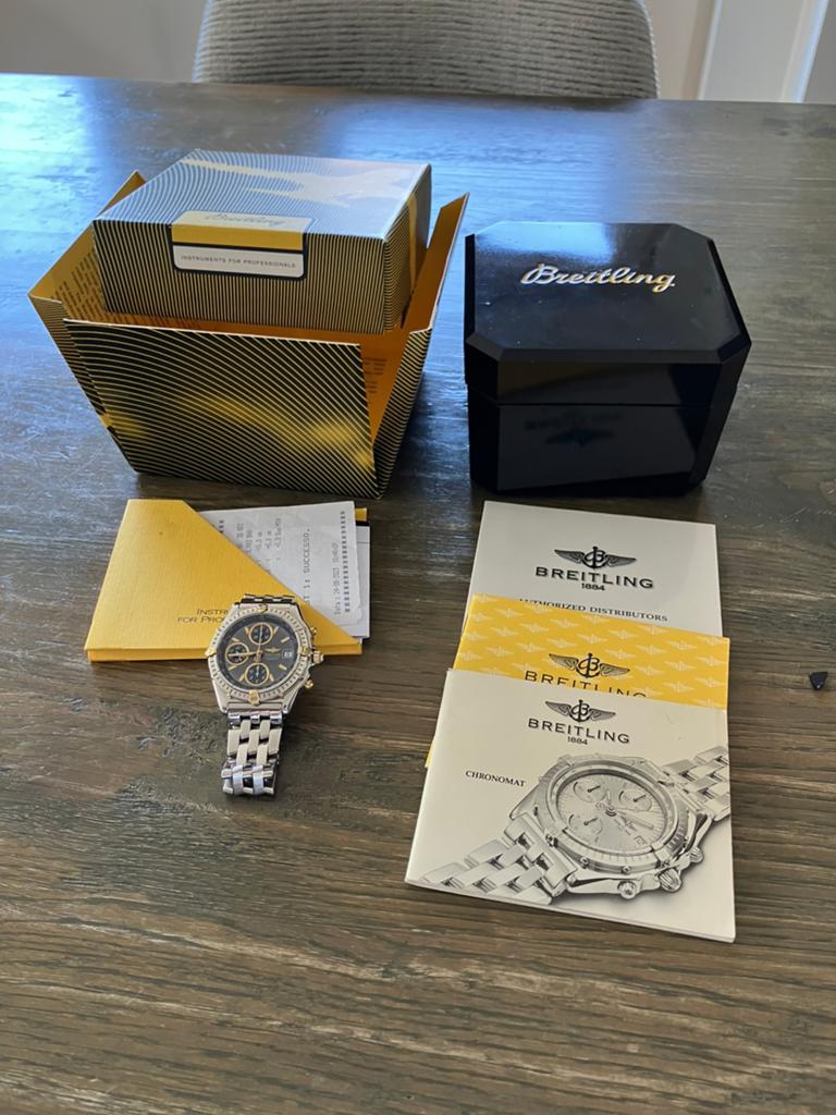 Breitling Chronomat full set !, Staal, Gebruikt, Staal, Breitling