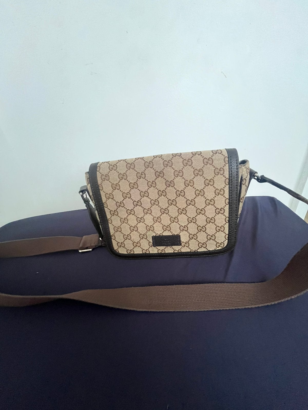 Sacoche gucci, Handtassen en Accessoires, Tassen | Schoudertassen, Ophalen of Verzenden, Zo goed als nieuw, Beige, Overige merken