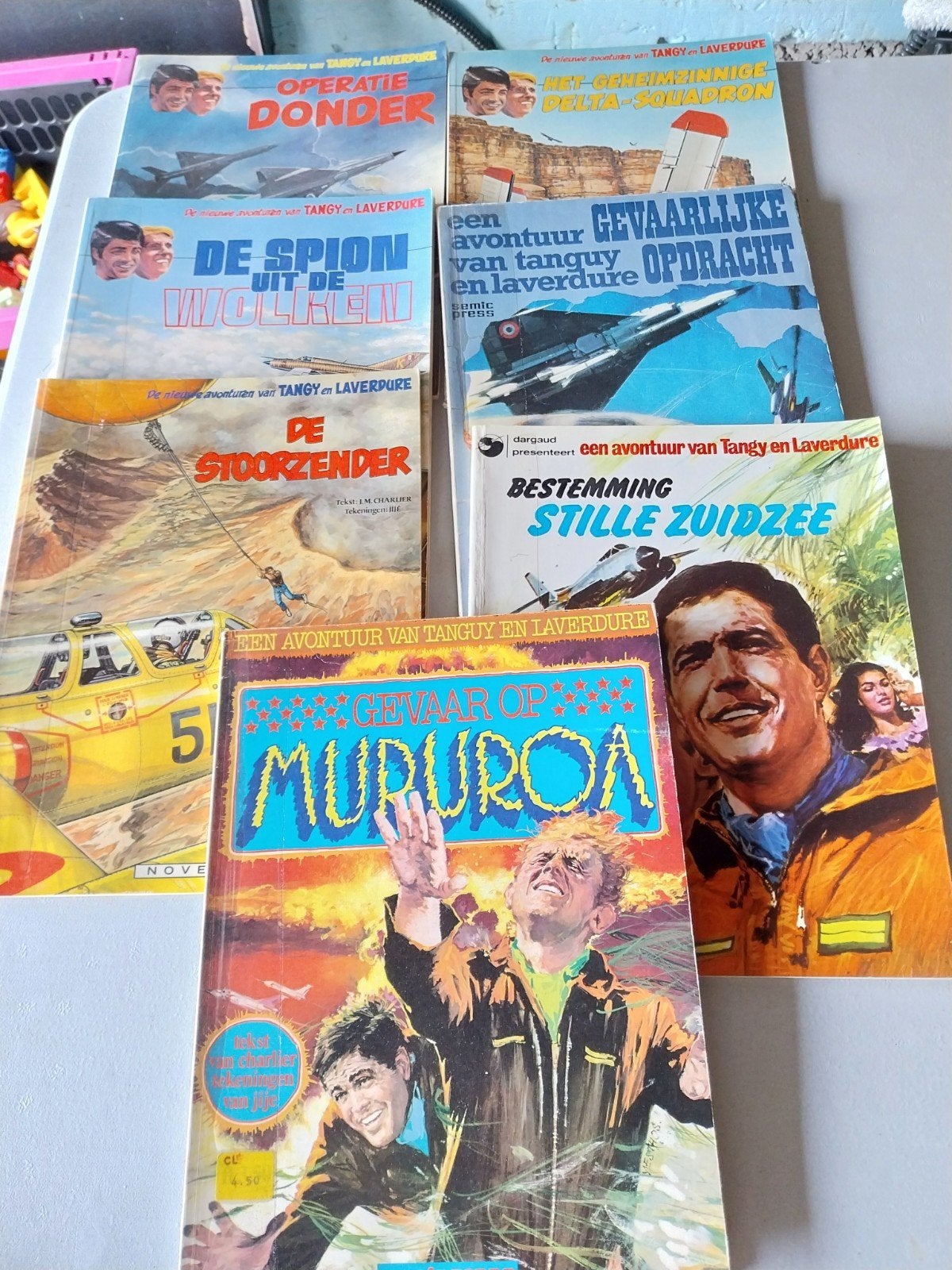 7 strips:avontuur van Tangy en Laverdure, Livres, Enlèvement