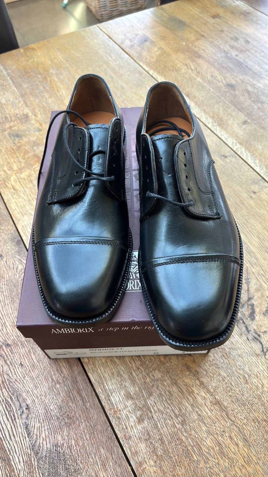 Ambiorix zwarte herenschoenen maat 42, Zwart, Nieuw, Ophalen of Verzenden, Veterschoenen