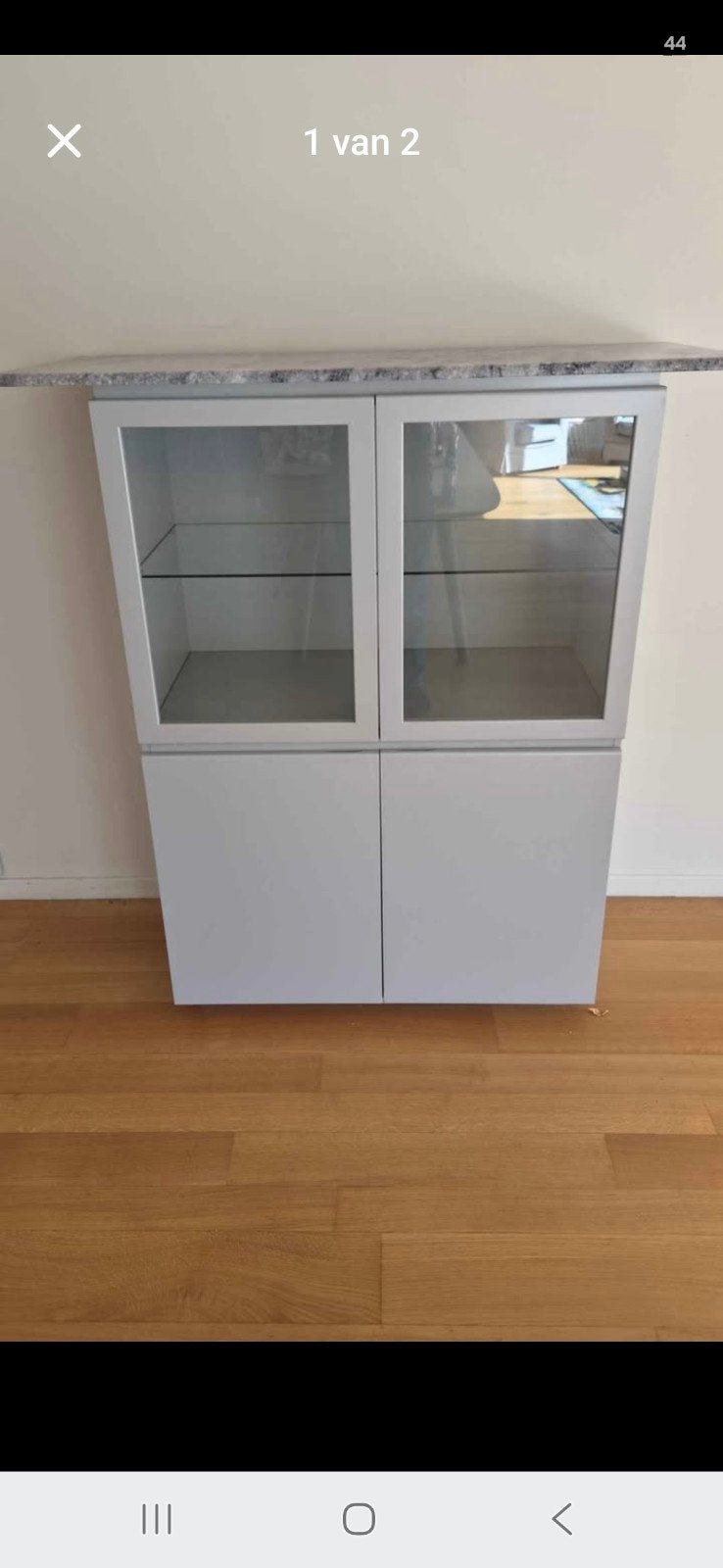 vitrine kast, Ophalen