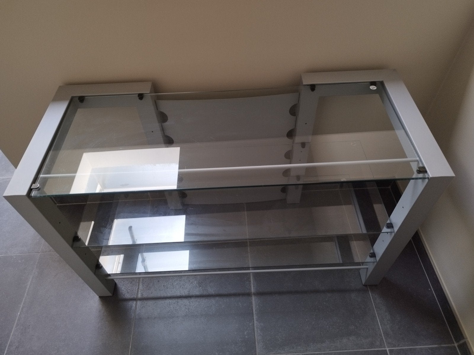 tv/wandmeubel, Ophalen, Gebruikt, 100 tot 150 cm, Glas