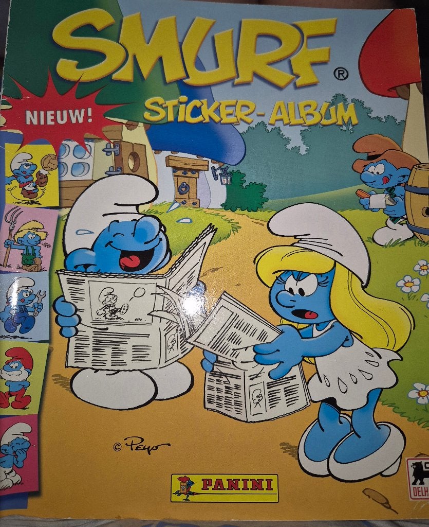Panini smurfen sticker album(volledig), Verzamelen, Ophalen, Gebruikt