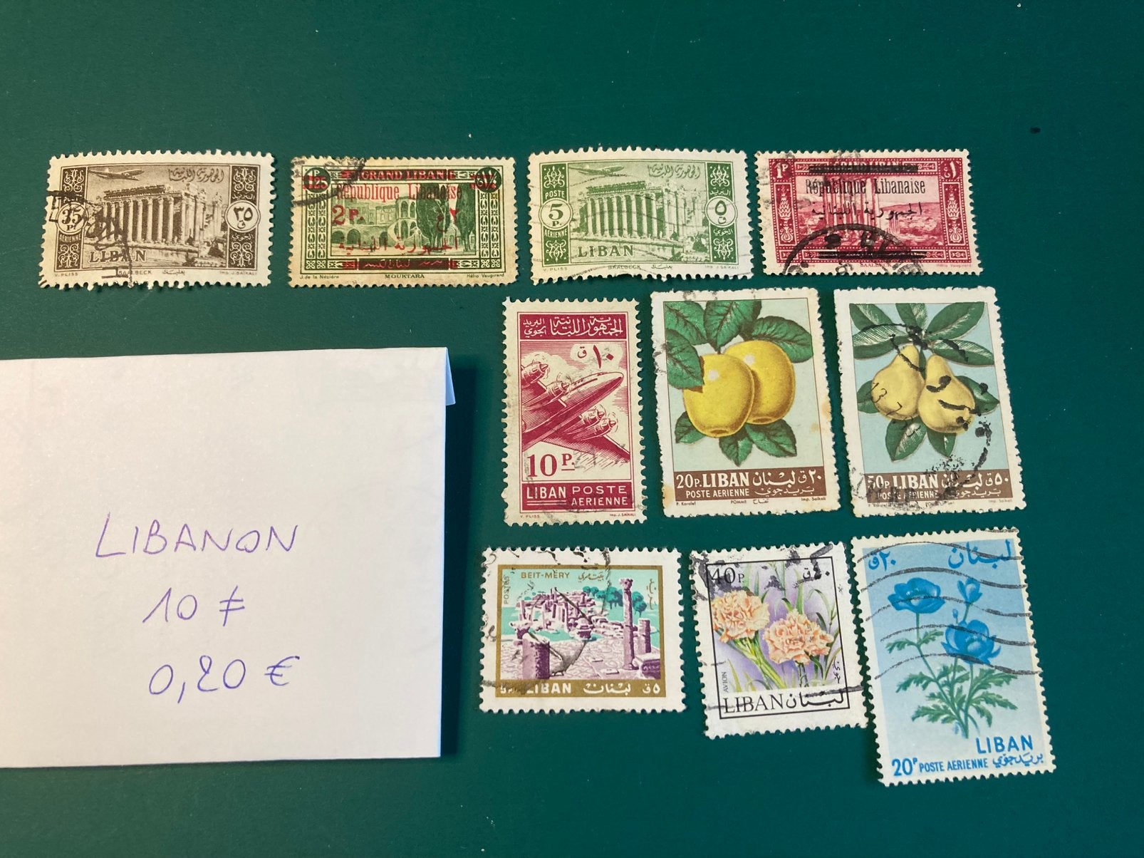 Lot postzegels Libanon, Ophalen of Verzenden, Gestempeld