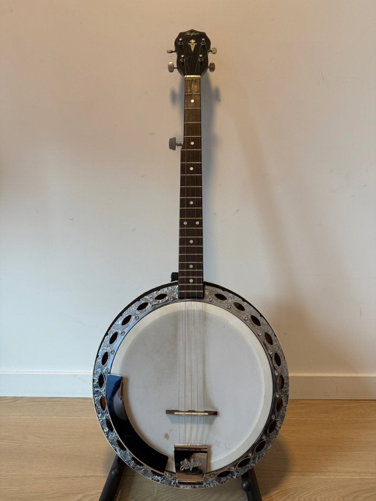 Banjo Höfner 5 snaren vintage jaren 60 en 70, Ophalen, Gebruikt, 5-snarige of Bluegrassbanjo