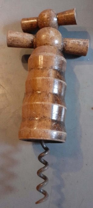 tire bouchon vintage en bois tourné, Ophalen of Verzenden, Gebruikt