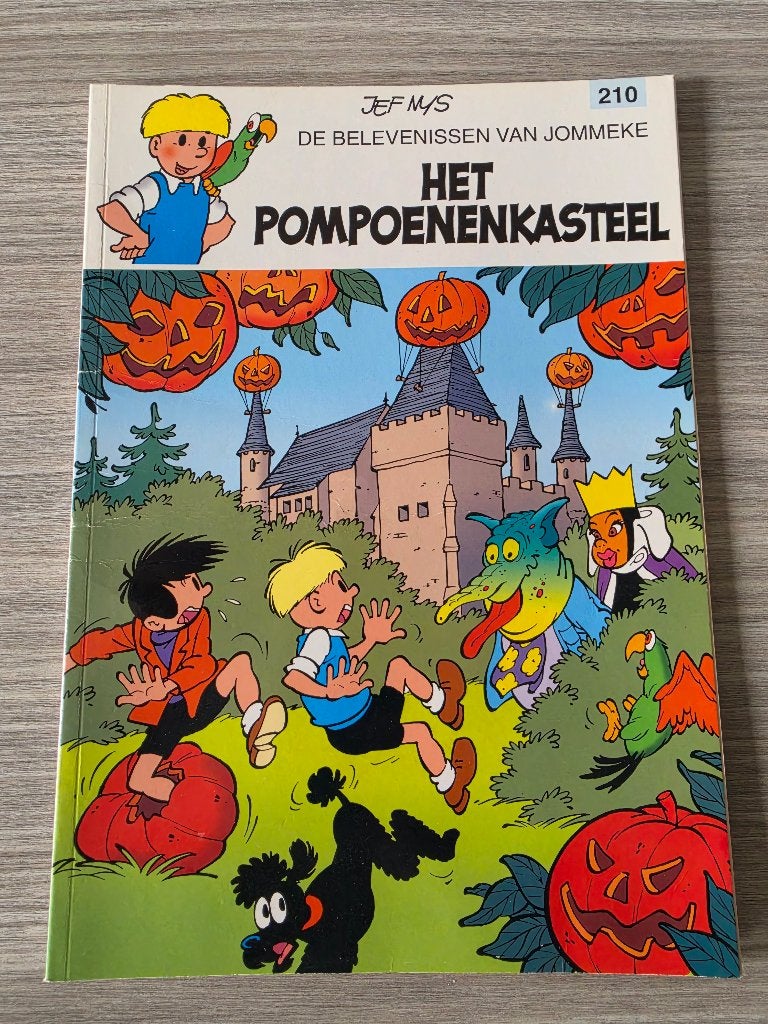 Jommeke stripverhaal nr. 210 - Het pompoenenkasteel, Boeken, Eén stripboek, Jef Nys., Ophalen of Verzenden, Zo goed als nieuw
