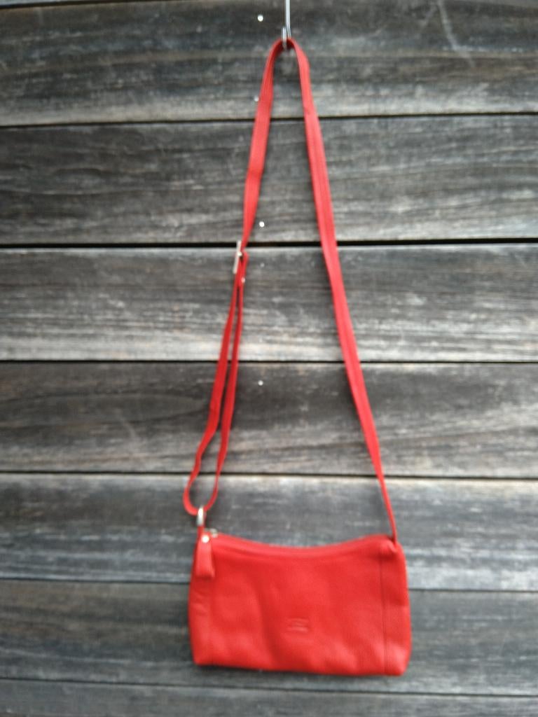 Crinkles : Leuk Rood Handtasje, Enlèvement ou Envoi, Comme neuf, Rouge, Sac à bandoulière