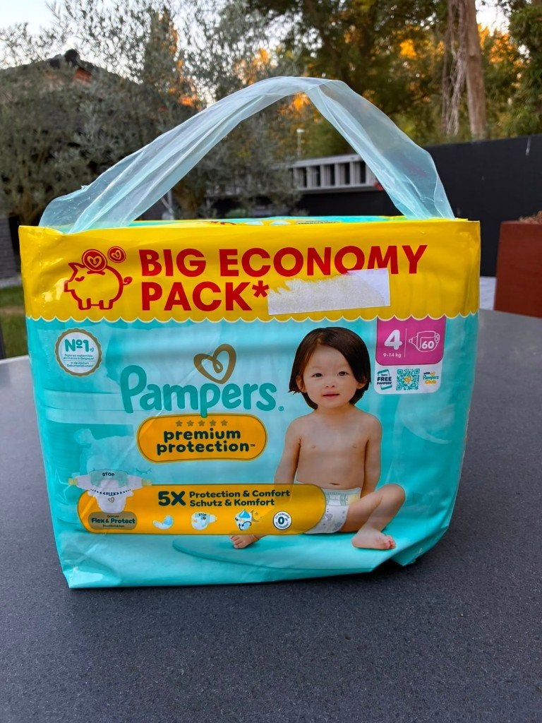 60 Luiers Pampers Premium Protection Maat 4, Kinderen en Baby's, Ophalen of Verzenden, Nieuw, Overige typen, Overige merken