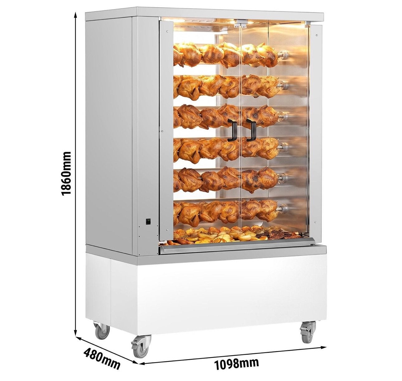 Gas kippengrill 34,8kW - 6 spitten - 36 kippen, Zakelijke goederen, Ophalen
