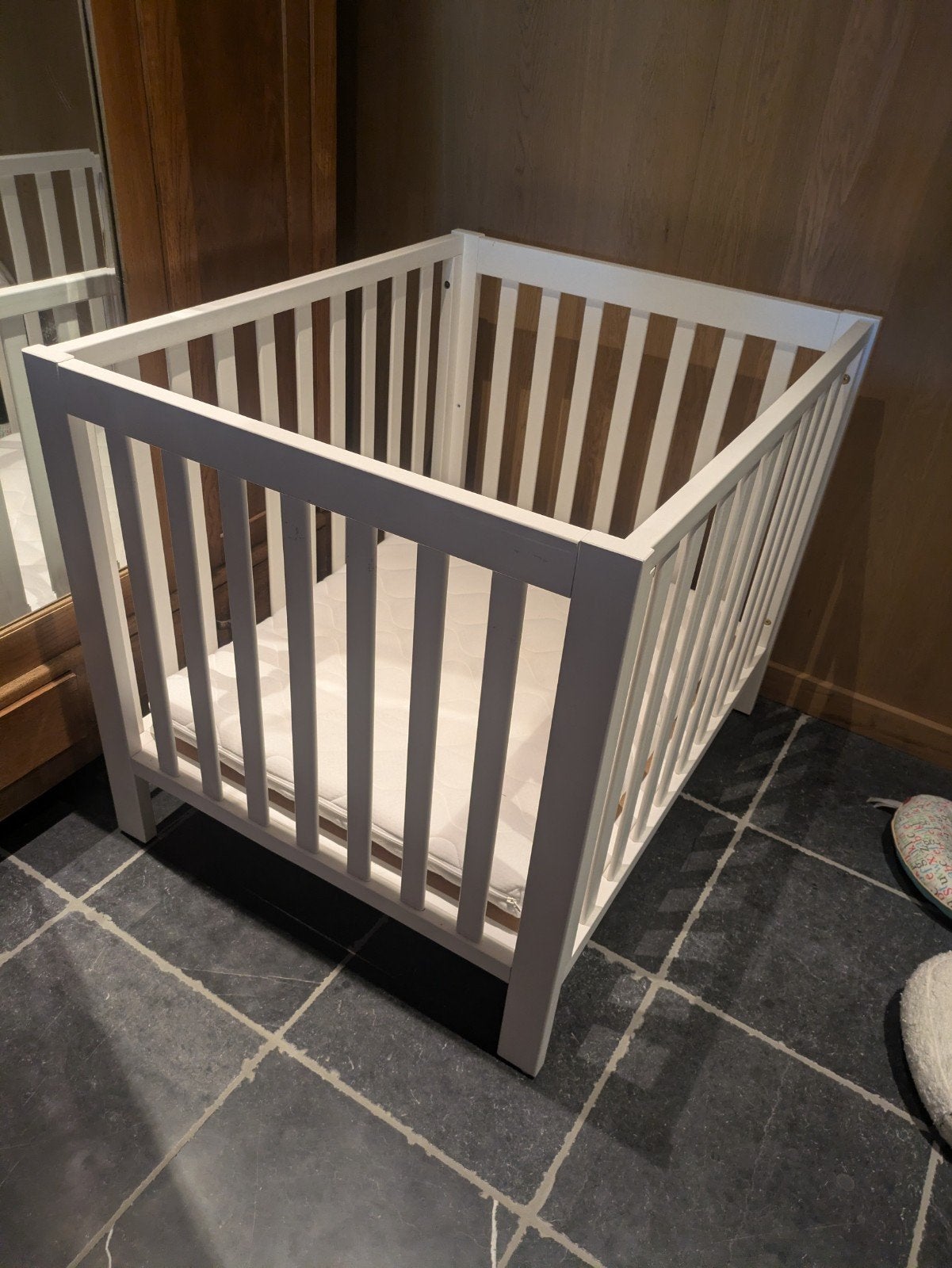 babypark Troll wit met matras, Kinderen en Baby's, Ophalen, Gebruikt, Rechthoekig, In hoogte verstelbaar