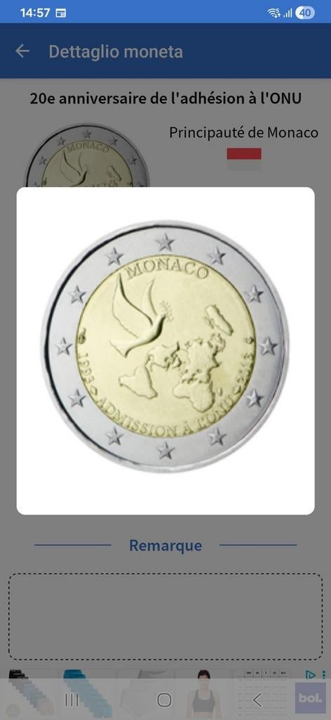 2 euro munt monaco 2013  10 €, Ophalen, Monaco, 2 euro