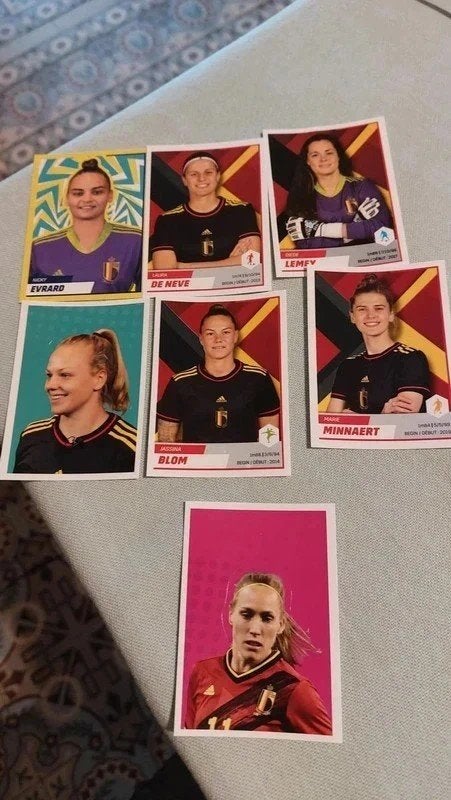 Panini / 7 Stickers / Belgian Red Flames, Enlèvement ou Envoi, Neuf, Affiche, Image ou Autocollant