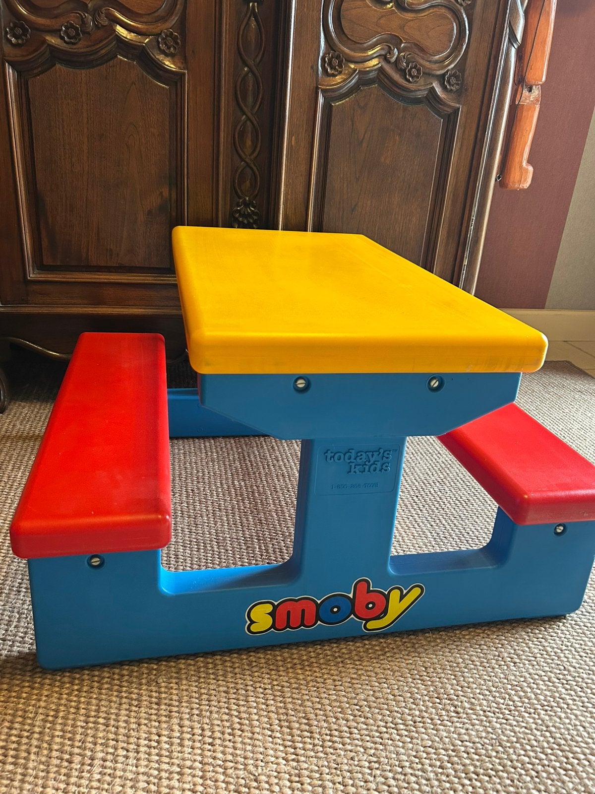 Zitbank / tafel voor kinderen (Smoby), Ophalen, Zo goed als nieuw