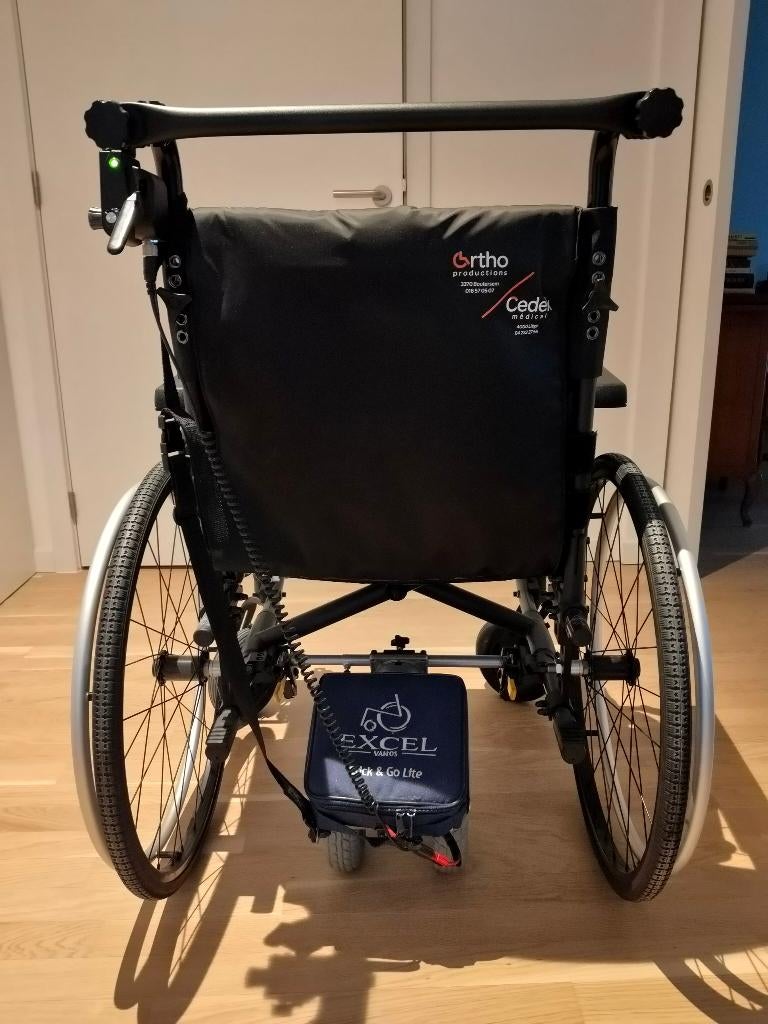 Aide à la poussée pour fauteuil roulant, Divers, Chaises roulantes, Comme neuf, Fauteuil roulant à pousser, Enlèvement ou Envoi