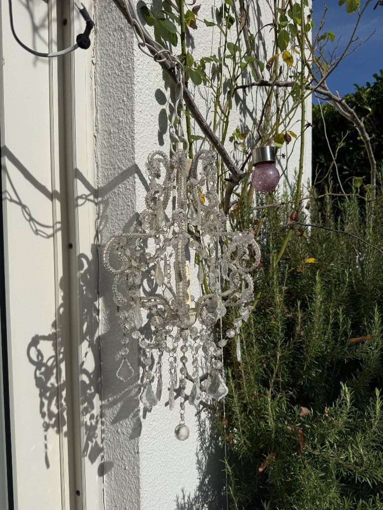 Kroonluchter met kwastjes, Ophalen, Gebruikt, Kunststof, Pampilles