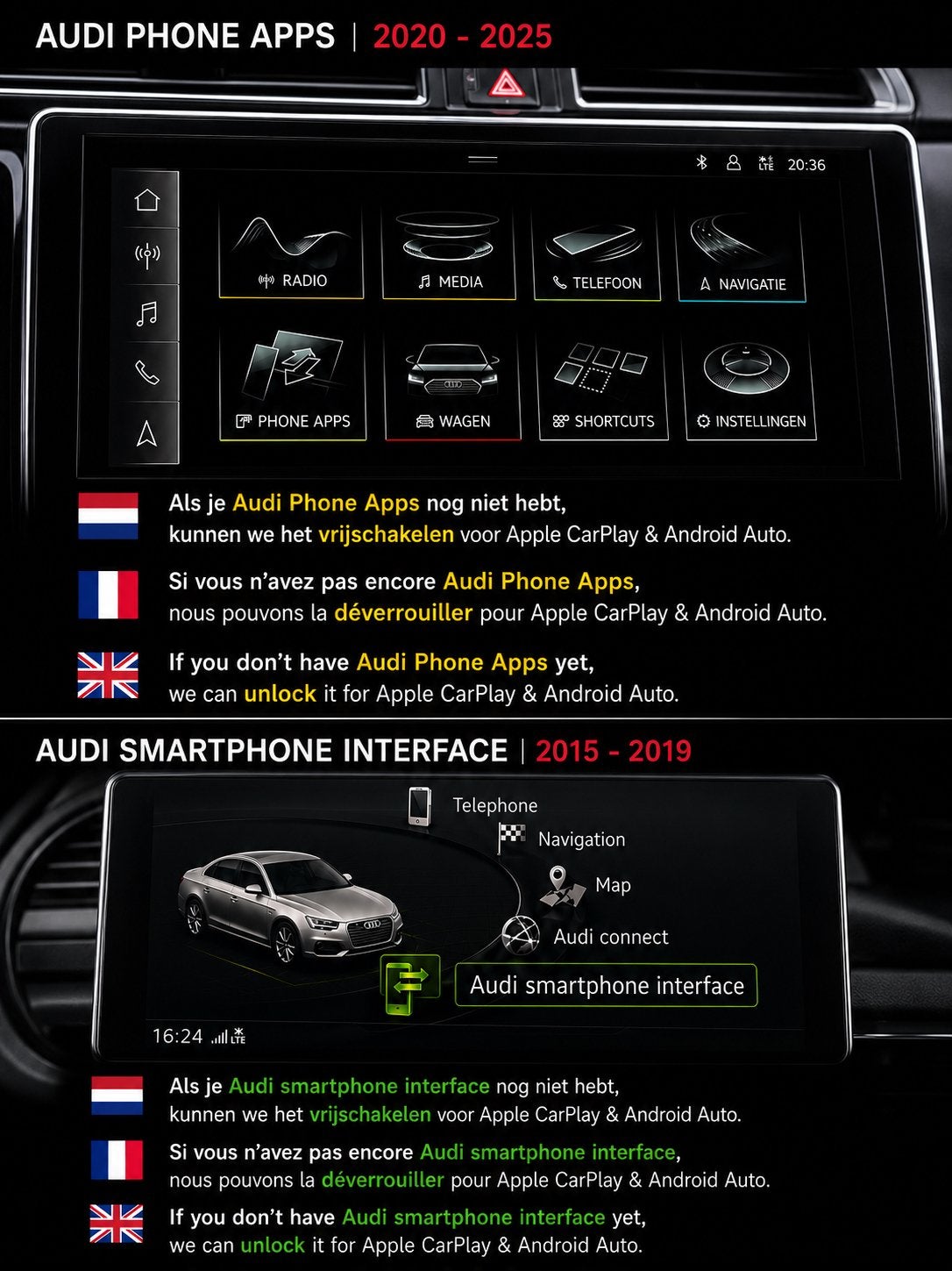 Volkswagen/Seat/Skoda - Apple CarPlay et voiture Android, Autos : Divers, Autoradios, Enlèvement, Neuf
