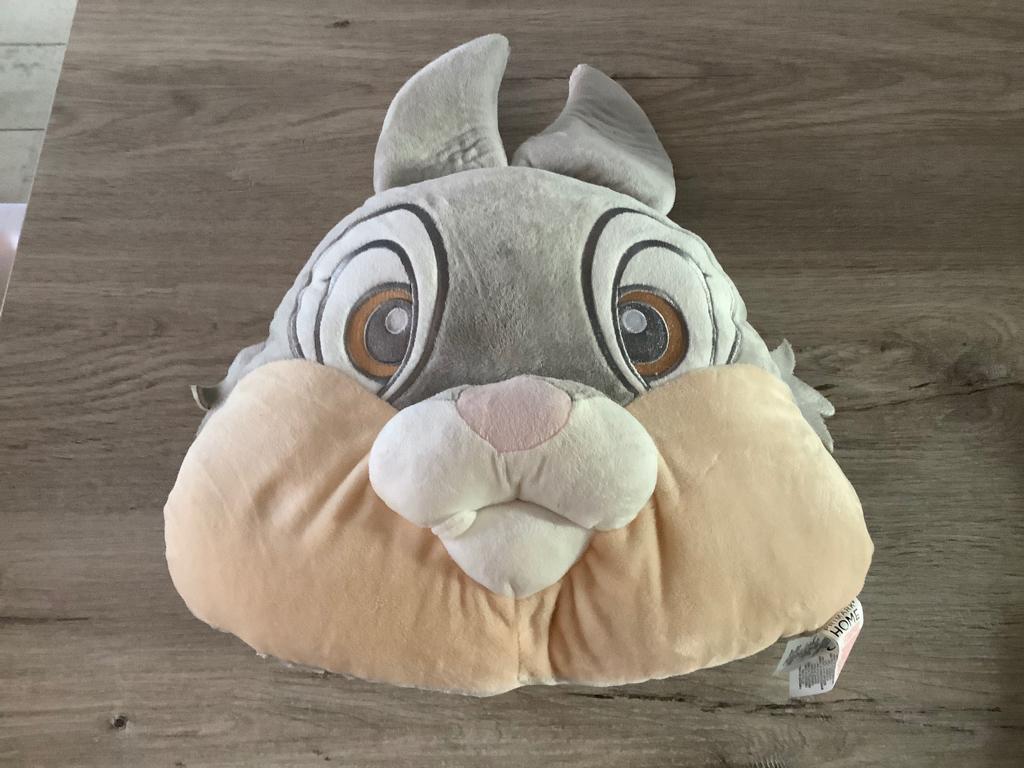 Disney Bambi Stampertje pluche sierkussen (40 cm), Kinderen en Baby's, Speelgoed | Knuffels en Pluche, Disney, Grijs, Konijn, Ophalen of Verzenden